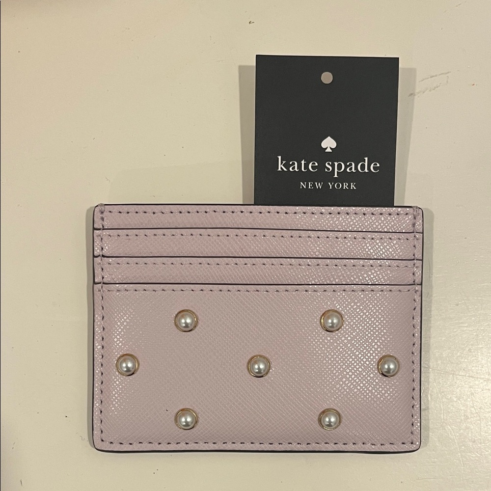 Kate Spade Card Holder with Pearl Details